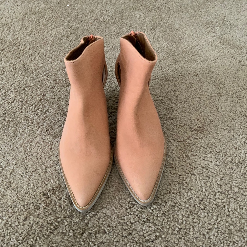 Salmon color western booties